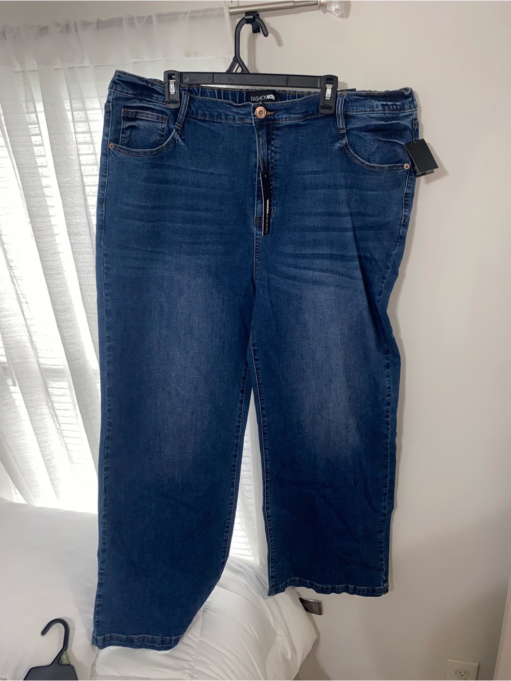 Straight Leg Women’s Jeans in Dark Blue - FashionIQ